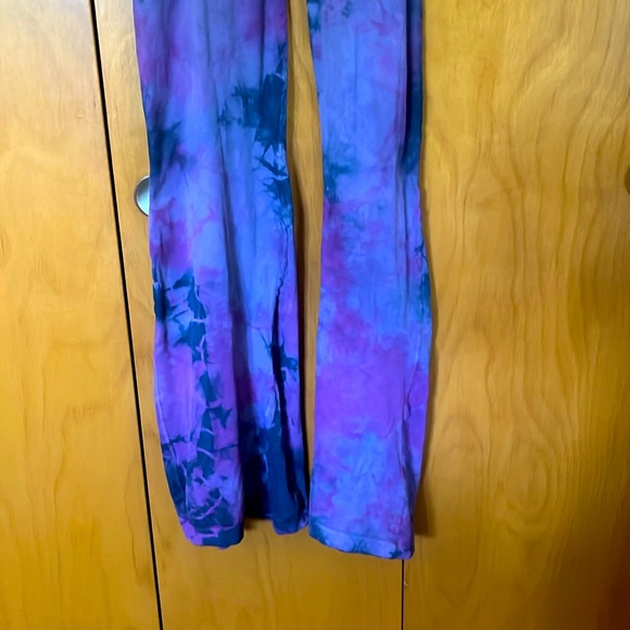 Hand tie-dyed free people good karma wide leg jumpsuit - Picture 3 of 7